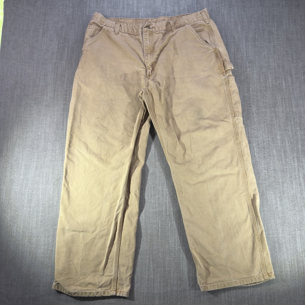 Carhartt Pants Mens 38x30 Brown Carpenter Workwear Relaxed Fit Straight Leg